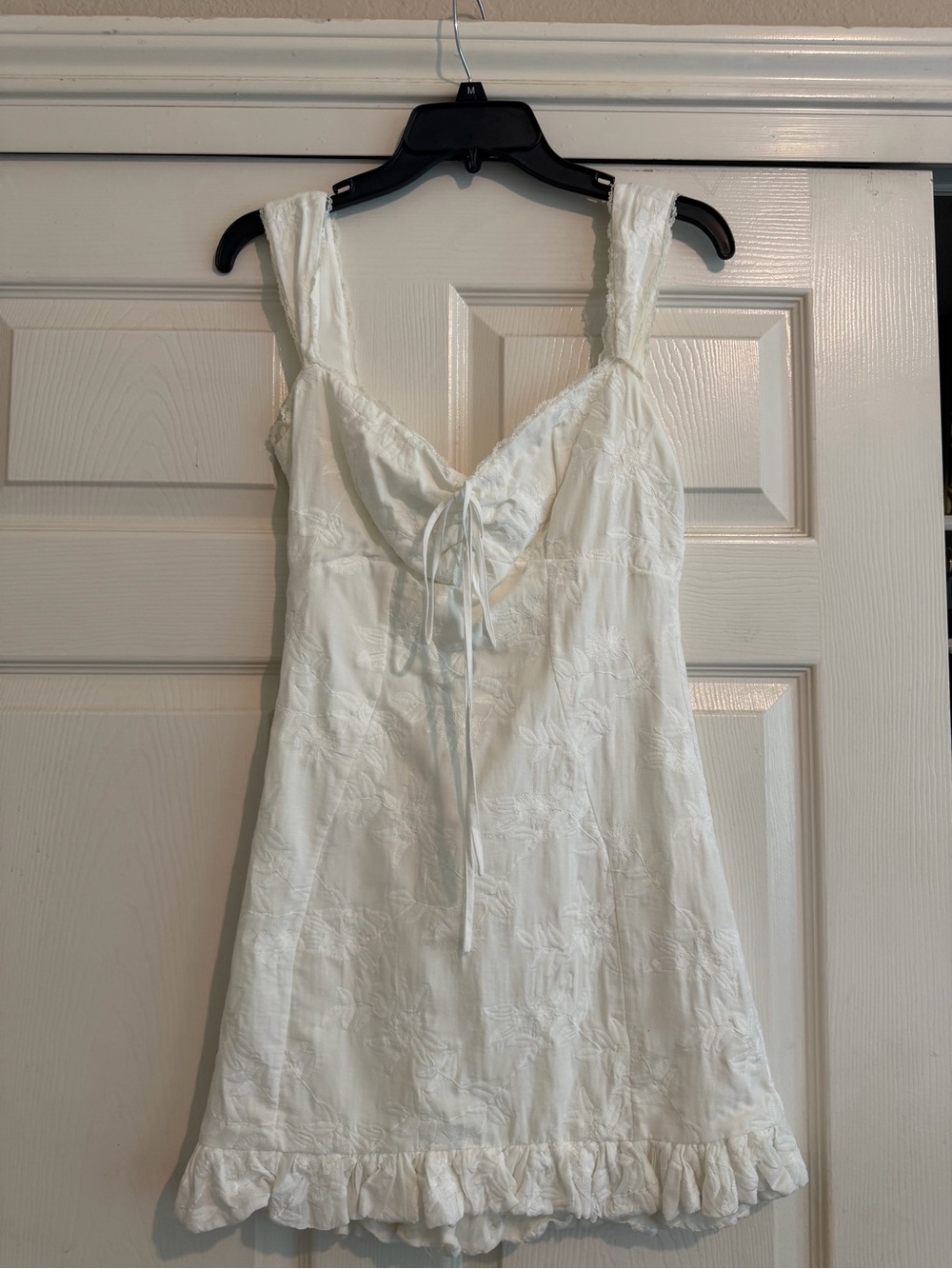 House of CB White Floral Embroidered Chemise